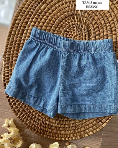 Bermuda Carter's tipo jeans Tamanho 3 meses