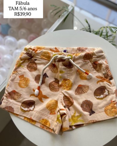 Bermuda Laranja Fábula Tamanho 5 6