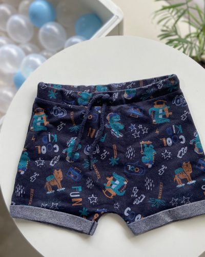 Bermuda Moletom Dino Pool Kids Tamanho 1