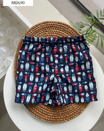 Bermuda Tactel Teddy Boom Tamanho 12 18 meses