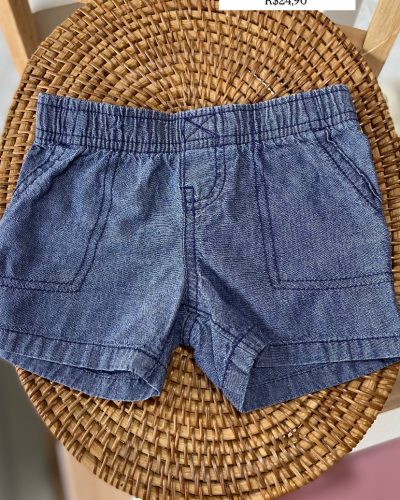 Bermuda imitando jeans Carter'S Tamanho 9 meses