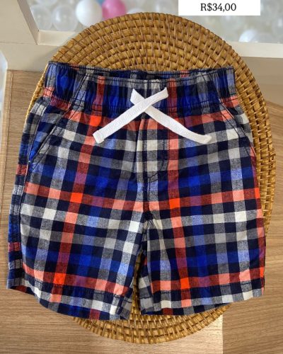 Bermuda xadrez Gymboree Tamanho 12 18 meses