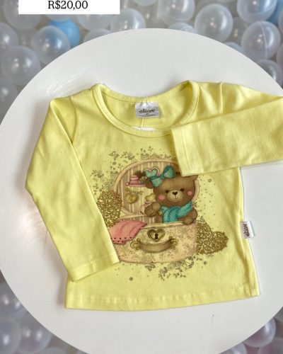 Blusa Manga Longa Elian Tamanho 3 6 meses