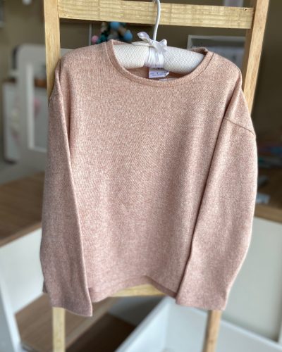 Blusa Manga Longa Rose Zara Tamanho 7