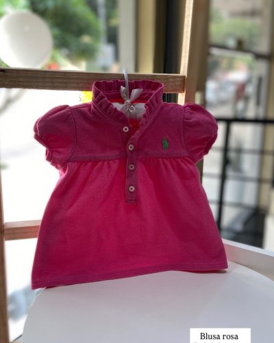 Blusa Rosa Ralph Lauren Tamanho 9 meses