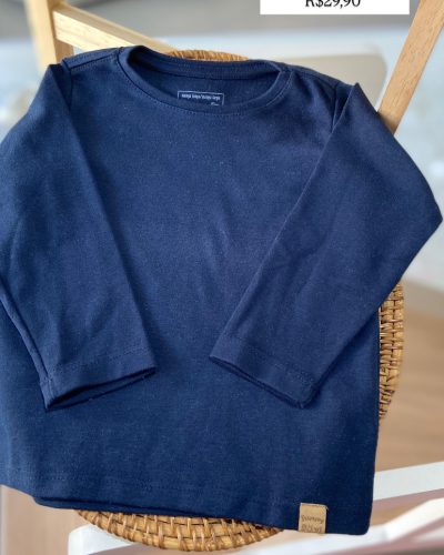 Blusa azul marinho Poim Tamanho 1 ano