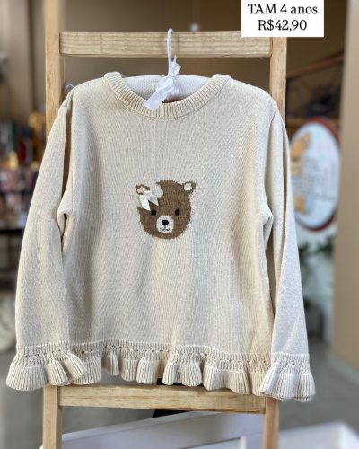 Blusa bege Colorkids Tamanho 4 anos