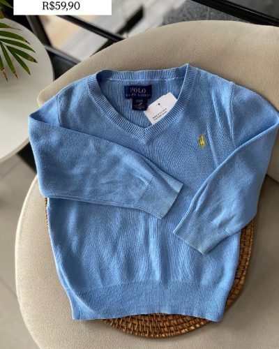 Blusão Azul Polo Ralph Lauren Tamanho 2