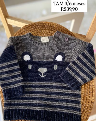 Blusão azul Teddy boom Tamanho 3 6 meses