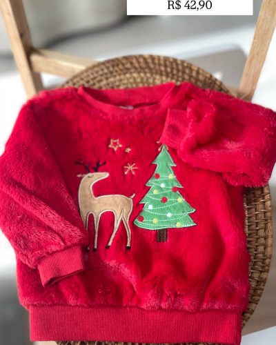 Blusão vermelho Plush Tamanho 1 ano