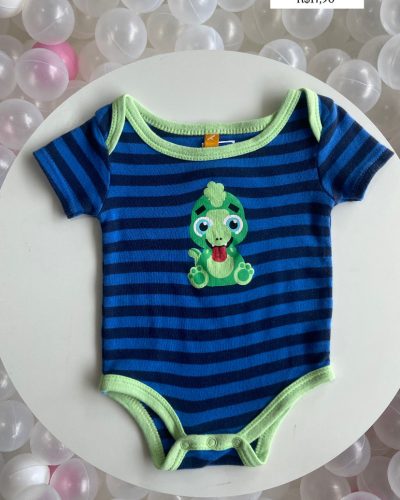 Body Azul e Verde Puket Tamanho 0 3 meses