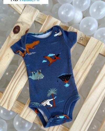 Body Carter's Dinos Azul Tamanho NB