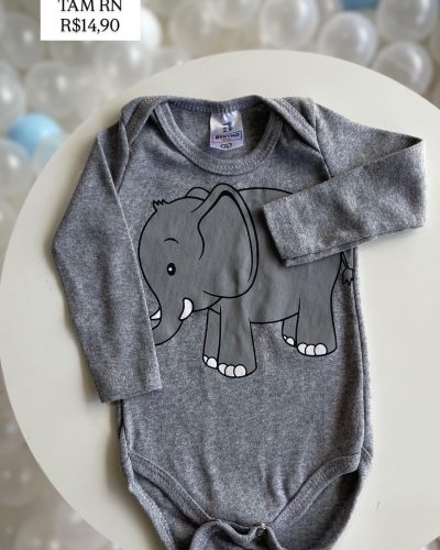 Body Cinza Bykyko Tamanho RN