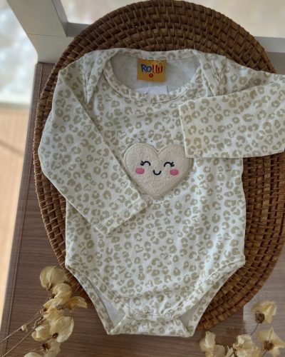 Body Coração Verde Rollu Tamanho 0-3 meses
