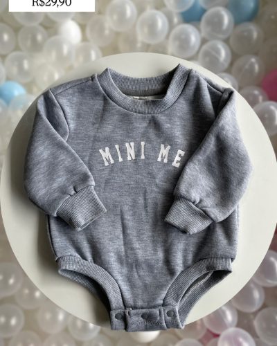 Body Moletom Mini Me Tamanho 6 9 meses