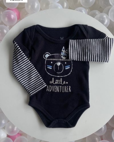 Body Preto Kiko Baby Tamanho RN