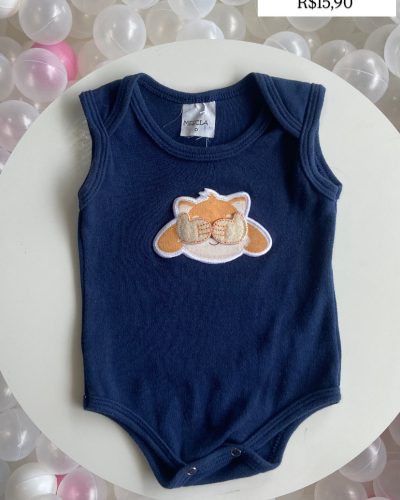 Body Regata Azul Tamanho 0 3 meses