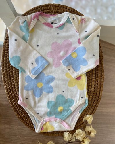 Body Teddy Boom Flores Tamanho 0-3 meses