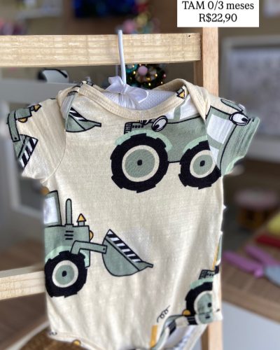 Body Trator Up Baby Tamanho 0 3 meses