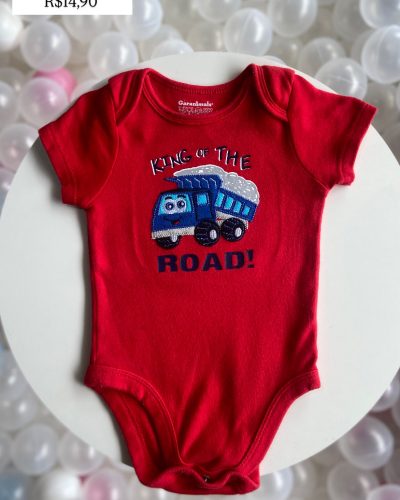 Body Vermelho Geranimais Tamanho 0 3 meses