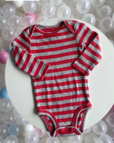 Body Vermelho Listras Carter's Tamanho 3 6 meses