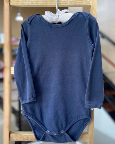 Body azul marinho Mini malista Tamanho 18 24 meses