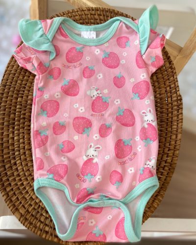 Body morango Kukie Tamanho 0 3 meses