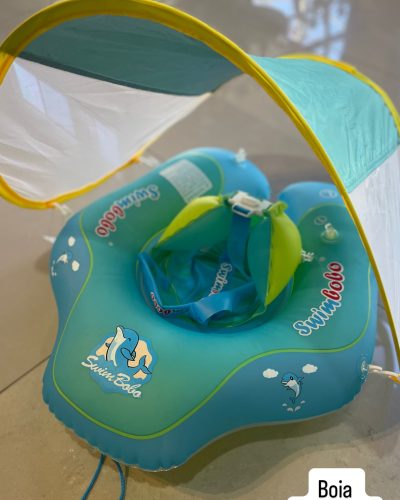 Boia Inflável infantil com Capota de Sol