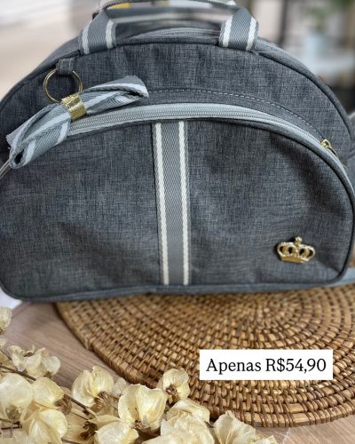 Bolsa Maternidade Coroa Cinza