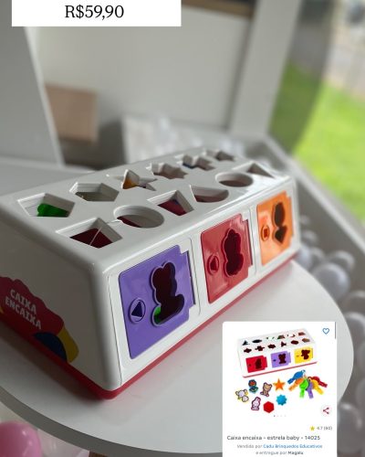 Brinquedo Educativo Caixa Encaixa