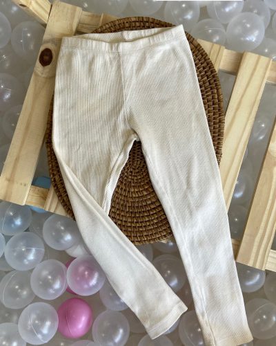 Calça Canelada Branca Tamanho 2