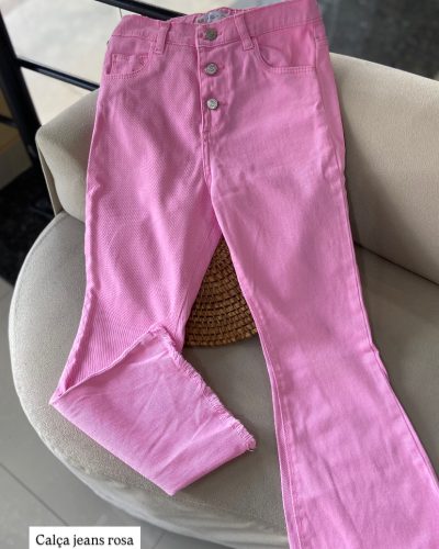 Calça Jeans Rosa Poim Tamanho 5