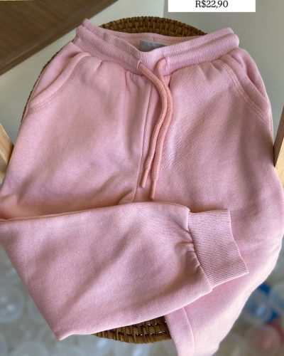 Calça Moletom Poim Rosa Tamanho 3