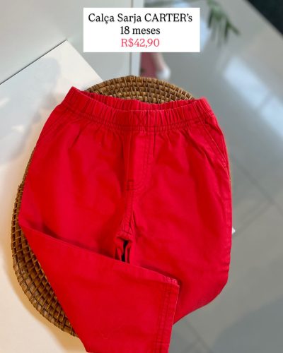 Calça Sarja Carter's Tamanho 18 meses