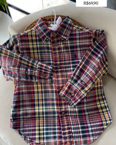 Camisa Xadrez Ralph Lauren Tamanho 2