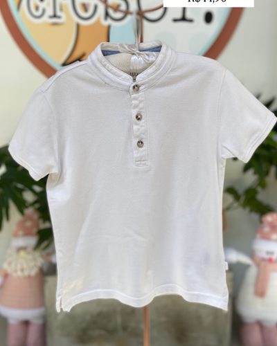 Camiseta Branca Kids Tamanho 5 6