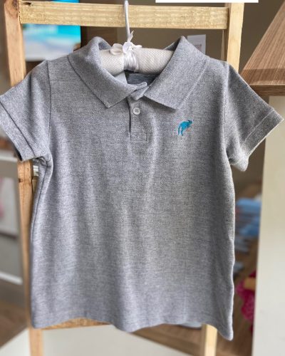 Camiseta Gola Polo Cinza Tamanho 4