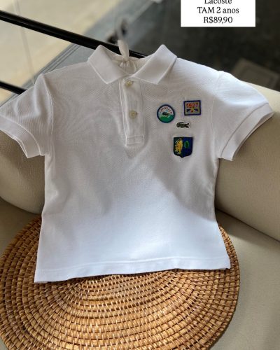 Camiseta Gola Polo Lacoste Tamanho 2