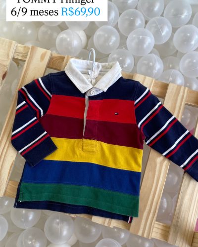 Camiseta Polo Tommy Hilfiger Tamanho 6 9 meses