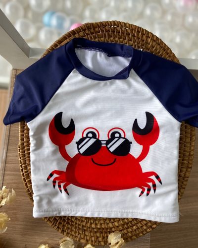 Camiseta Praia Siri Tamanho 18-24 meses