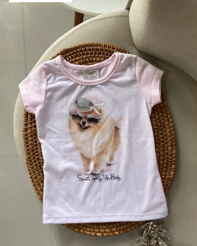 Camiseta Rosa Up Baby Tamanho 9 12 Meses
