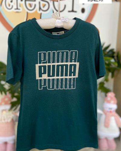 Camiseta Verde Puma Tamanho 7