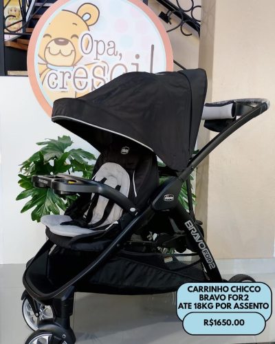 Carrinho Chico Bravo for2 até 18kg por assento