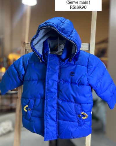 Casaco azul com capuz Timberland Tamanho 6 meses