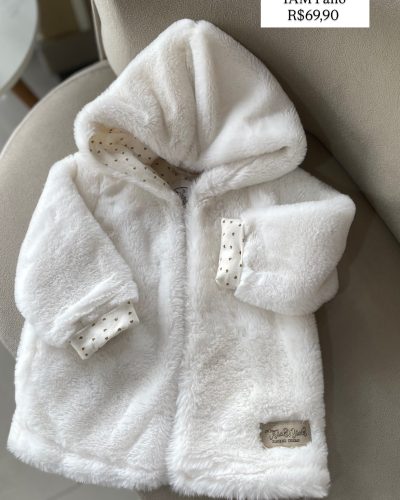 Casaco de Pele Trick Nick Branco Tamanho 1