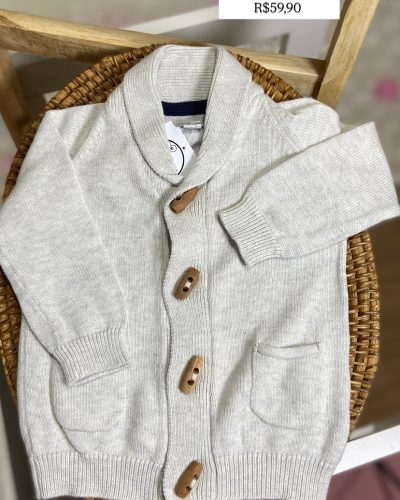 Casaco lã offwhite Pat & Ripaton Tamanho 6 meses