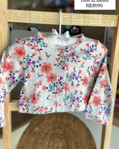 Casaquinho Floral Carter's Tamanho 12 meses