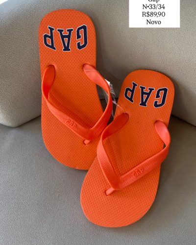 Chinelo GAP Laranja Tamanho 33-34 Novo