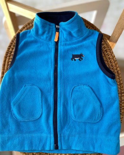 Colete Fleece Carter's Azul Tamanho 12 meses