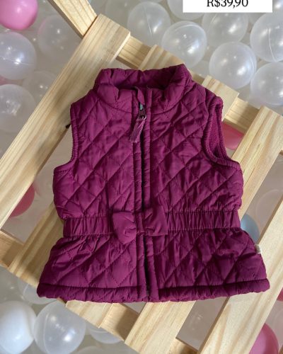 Colete Roxo Tamanho 3 6 meses